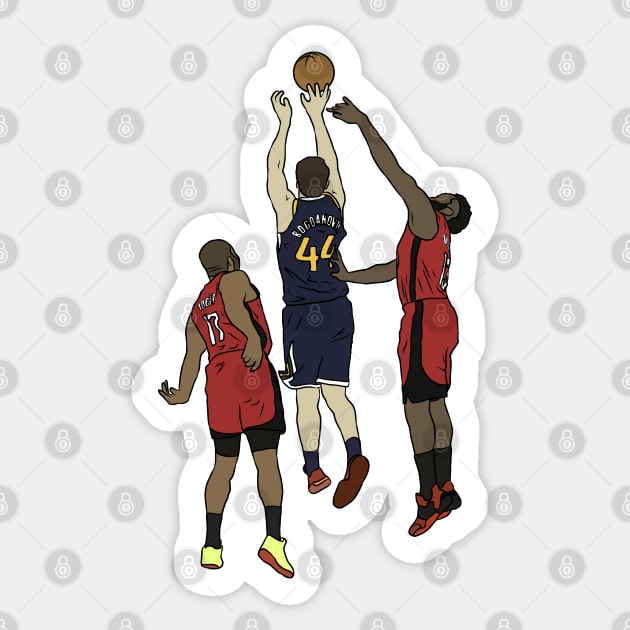 Bojan Bogdanovic Game Winner Vs. Houston Sticker by rattraptees